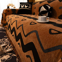 Tribal Geometrische Chenille Sofa Cover