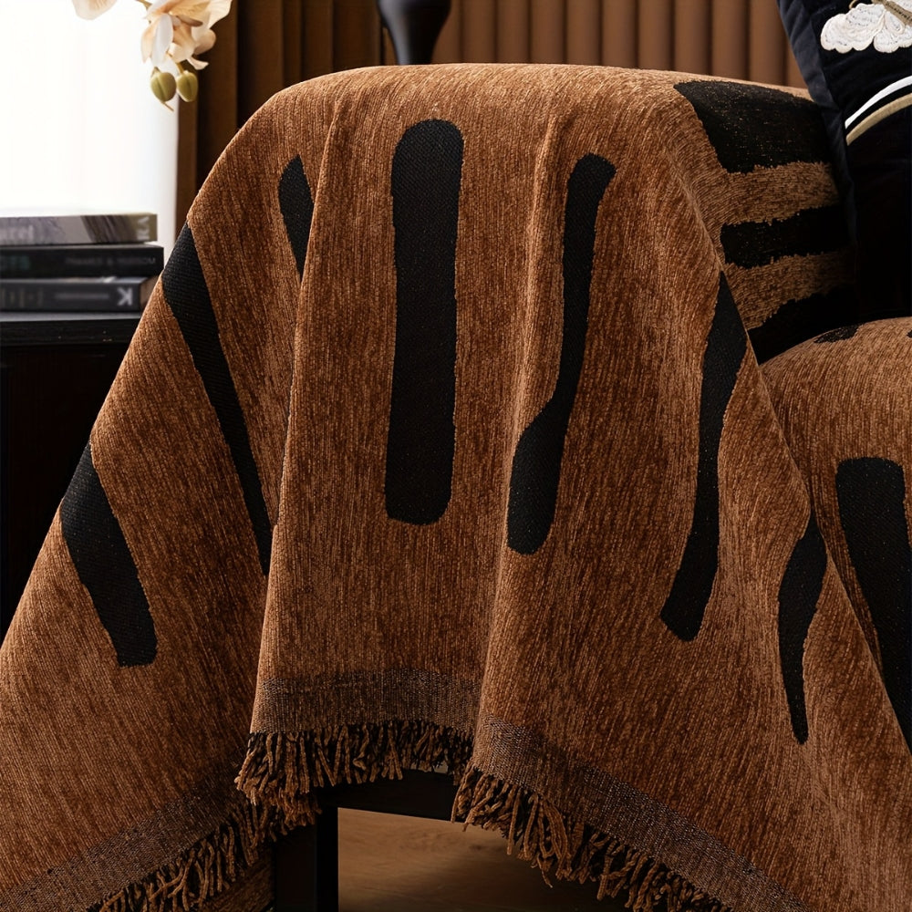 Tribal Geometrische Chenille Sofa Cover