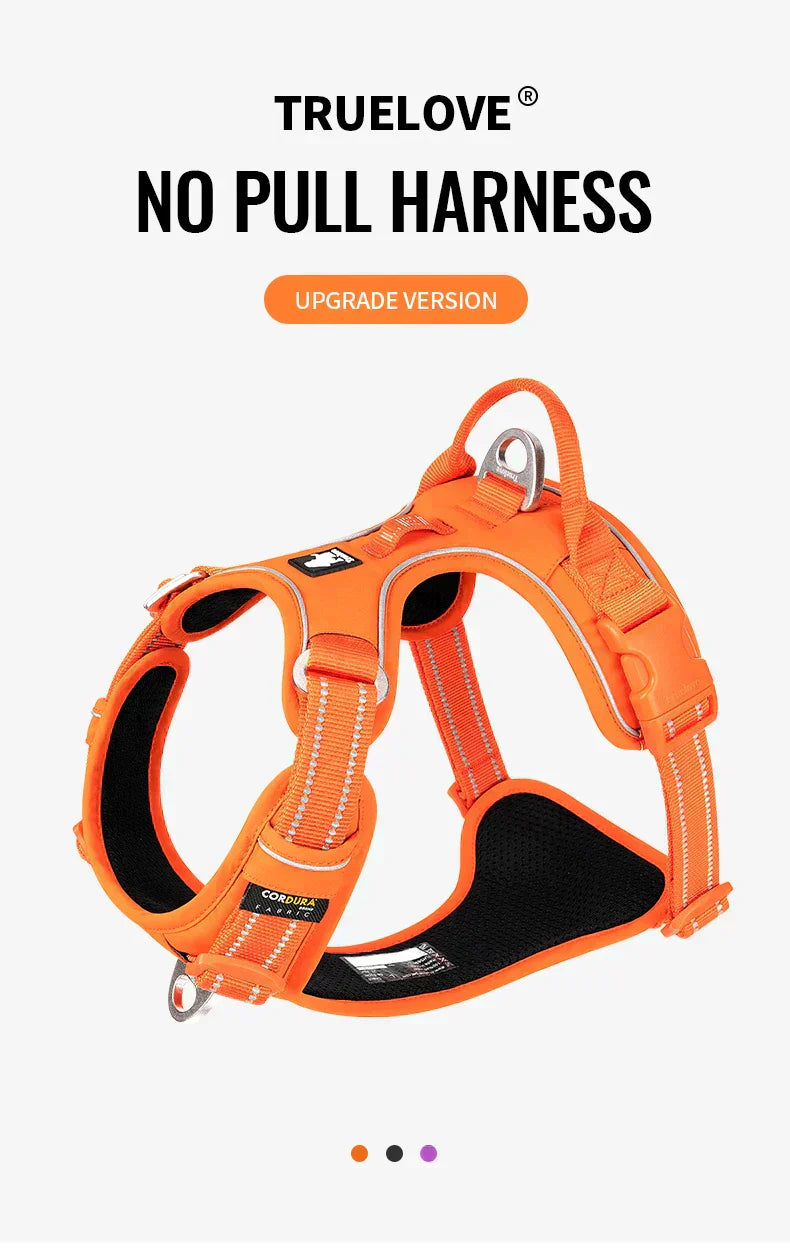 AstraPaw Nylon Harnas Voor Honden Met Reflecterende Bandjes, No-Pull, Voor Alle Maten