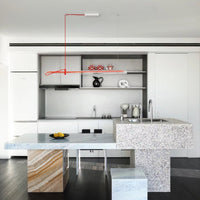 Cata Moderne Minimalisme Lineair LED Glas Licht Hanglamp