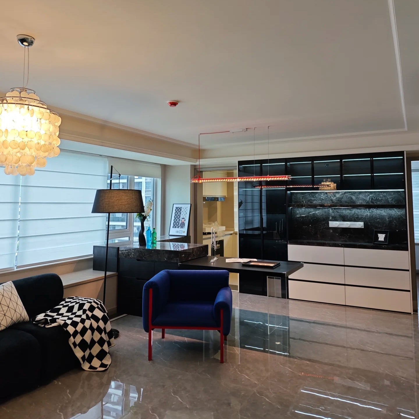 Cata Moderne Minimalisme Lineair LED Glas Licht Hanglamp