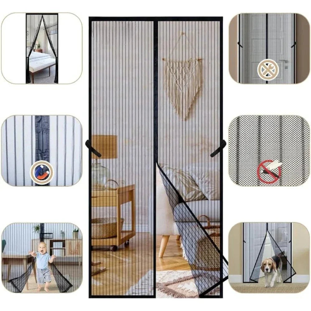 Deurgaas | Magnetisch Deur-Insectennet Gordijn | Automatische Magnetische Sluiting | BugBarrier