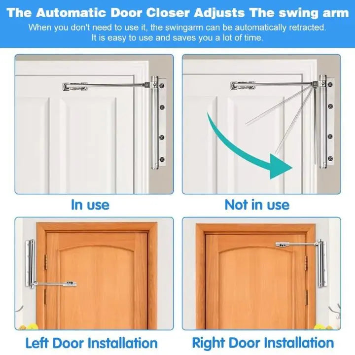 Automatische deursluiting – RVS, stil, eenvoudige installatie