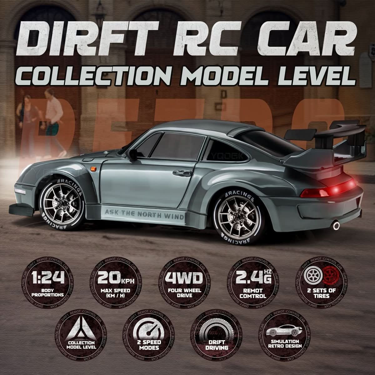 Driftracer – Radiografisch Auto Voor LED Drift En Vierwielaandrijving Rijplezier