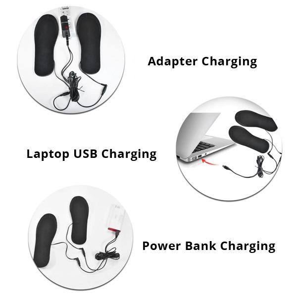 USB verwarmde inlegzolen voetwarmers (1 paar) | Brehn