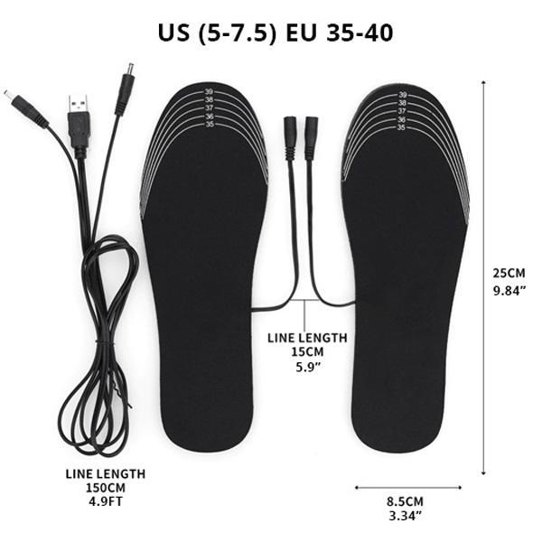 USB verwarmde inlegzolen voetwarmers (1 paar) | Brehn
