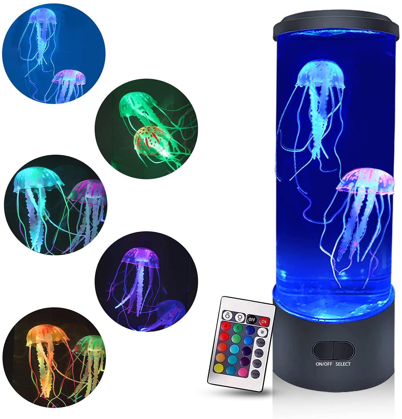 Kleurveranderende sensorische lamp met medusa