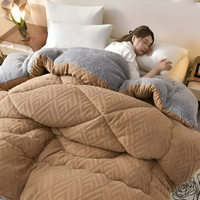 Ultra Fluff Dekbed - Machinewasbaar Dubbelzijdig Pluche Dekbed voor Alle Seizoenen - Stijlvol Fleece Dekbed