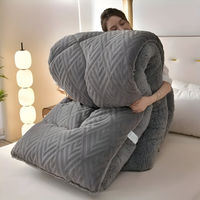 Ultra Fluff Dekbed - Machinewasbaar Dubbelzijdig Pluche Dekbed voor Alle Seizoenen - Stijlvol Fleece Dekbed
