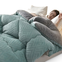 Ultra Fluff Dekbed - Machinewasbaar Dubbelzijdig Pluche Dekbed voor Alle Seizoenen - Stijlvol Fleece Dekbed