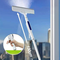 Glazen wisser | Telescopische Spray & Scrub Ervaar een vlekkeloze reiniging met ingebouwde spray en microvezeltechnologie.