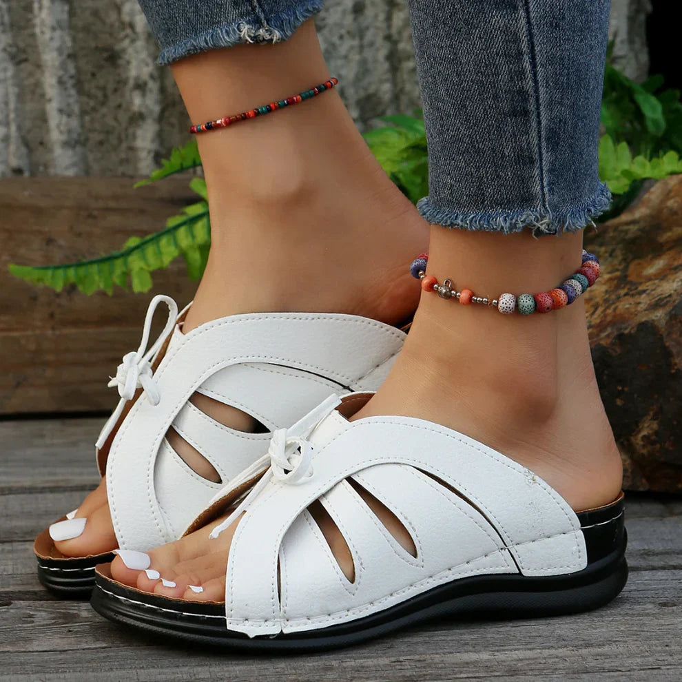 Uniq comfortabele sandalen met voetboog |  Zeg maar dag tegen voetpijn met deze ondersteunende sport sleehakken met een boogknoopontwerp, die verlichting bieden bij eeltknobbels en fasciitis plantaris met ademend comfort.