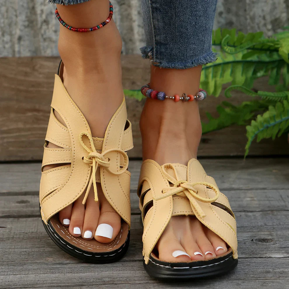 Uniq comfortabele sandalen met voetboog |  Zeg maar dag tegen voetpijn met deze ondersteunende sport sleehakken met een boogknoopontwerp, die verlichting bieden bij eeltknobbels en fasciitis plantaris met ademend comfort.