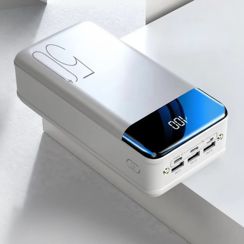 Powerbank 50000mAh – Externe Accu met USB-C, Snelladen & Laptop-uitgang