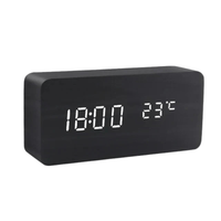 WOODSENSE – LED-houten klok met spraakbediening voor stijlvolle tijdsaanduiding