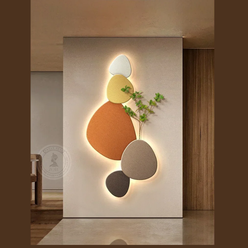 Moderne Wandlamp met Organisch Ontwerp en LED Verlichting voor Interieurs
