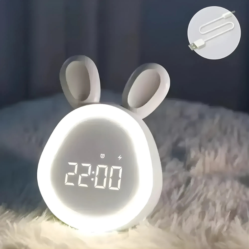 Konijnen Digitale Wekker Met Nachtlampje