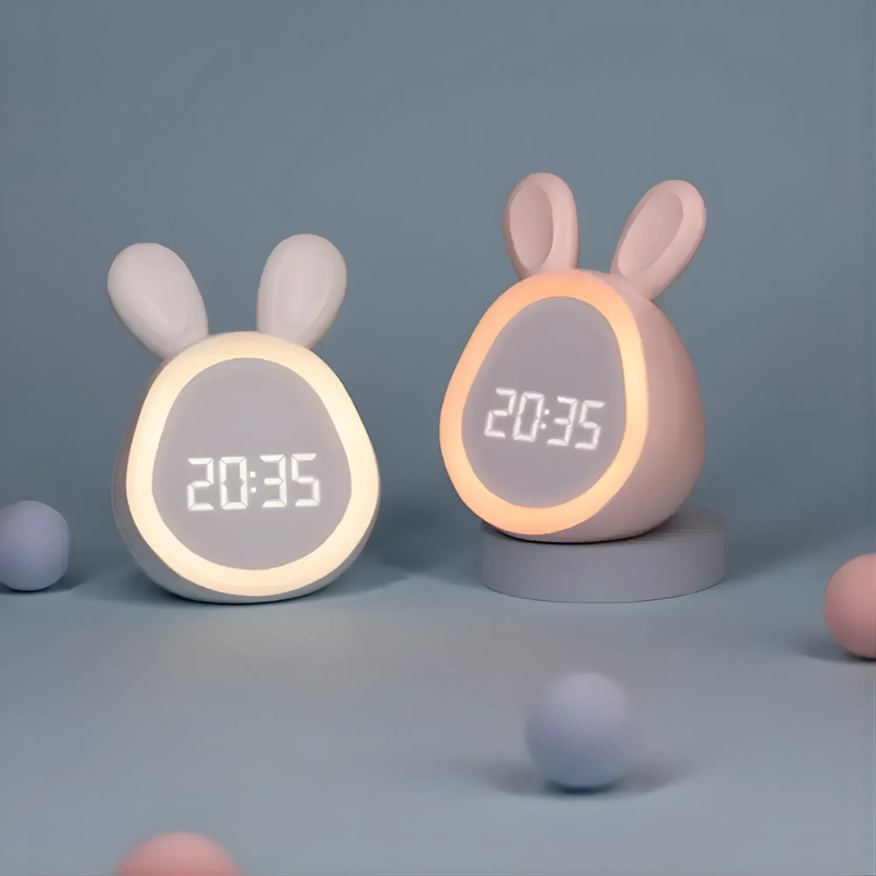 Konijnen Digitale Wekker Met Nachtlampje