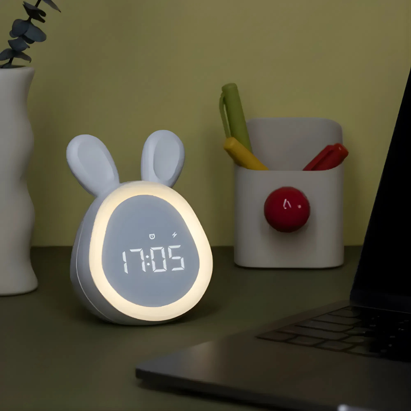 Konijnen Digitale Wekker Met Nachtlampje