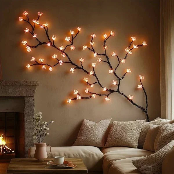 Boomvormige Wandlamp met LED Verlichting voor een Sfeervol Interieur