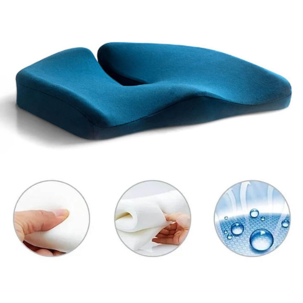 Skanto | ErgoRelief Zitkussen – Ergonomisch Geheugenschuim Kussen voor Rug en Staartbeen