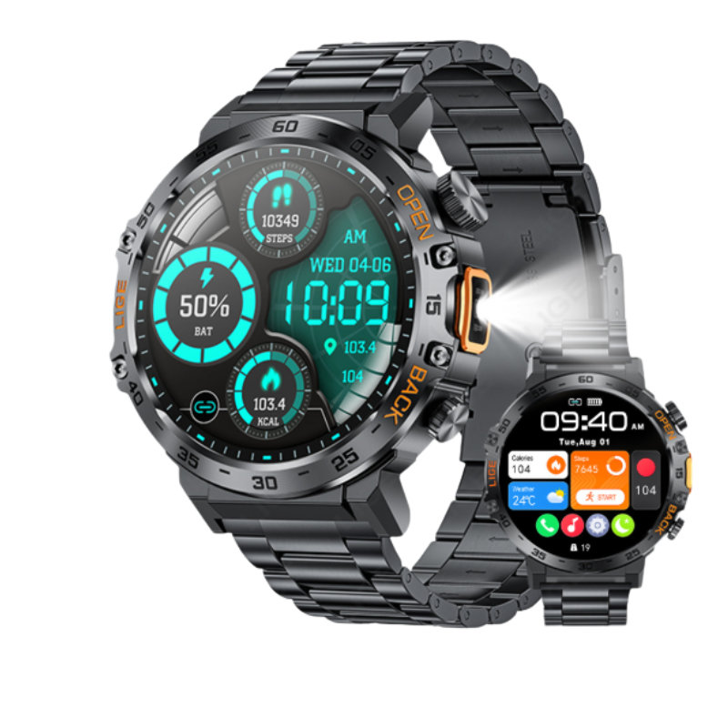 KL482 Smartwatch – AMOLED-skärm | Puls-, syresättnings- och blodtrycksmätare