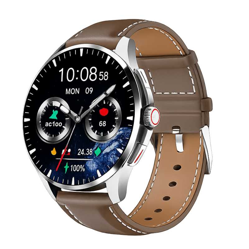 Medische EKG-Smartwatch | CFDA-gecertificeerd | 512Hz Hoge Precisie Biosensor | SpO2- & Hartslagmonitoring | AI-gebaseerde Ademhalingsanalyse | IP67 Waterdicht