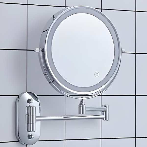 LED Vergrotende Spiegel | Oplaadbaar | Cosmetica & Badkamer | Chroomzilver