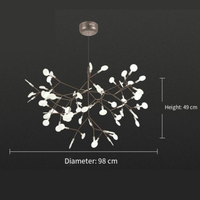 Moderne LED hanglamp boom kleur koper of zwart Thuis