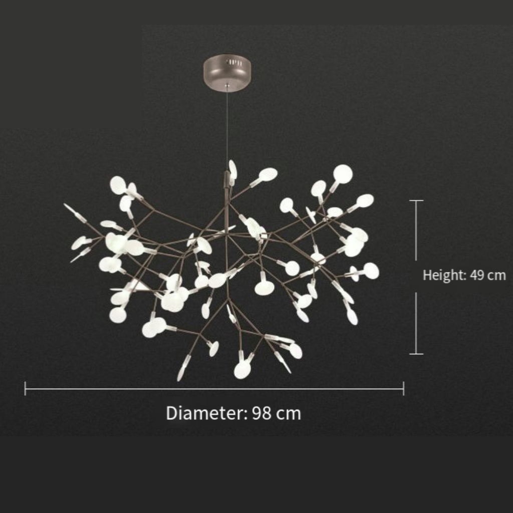 Moderne LED hanglamp boom kleur koper of zwart Thuis