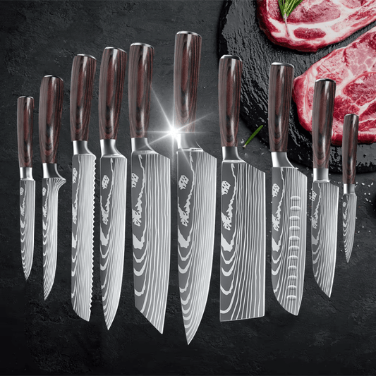 Set van professionele kwaliteit chef-koks messen met elegant design