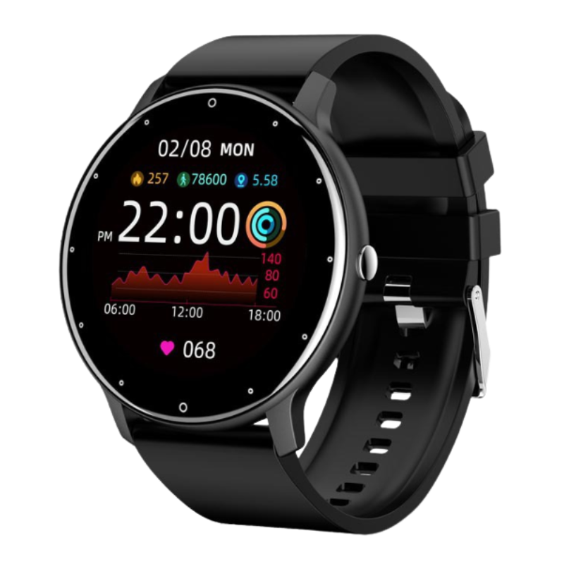 ECG/hartslagvariabiliteitsmonitoring met één klik op de Suga Pro smartwatch.