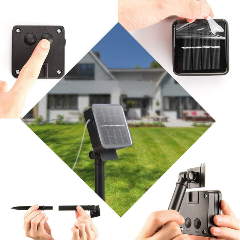 Marokkaanse waterdichte Solar-Lantaarnketting, l 12 meter, 100 LED-lampen, l 8