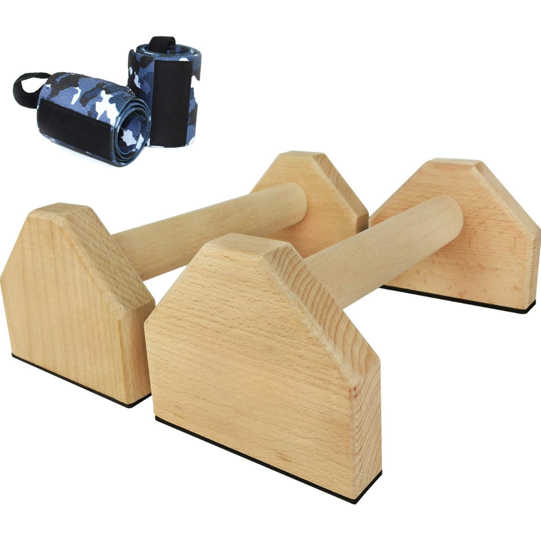 Calisthenics PowerBars – Sterke Houten Push-Up Steunen