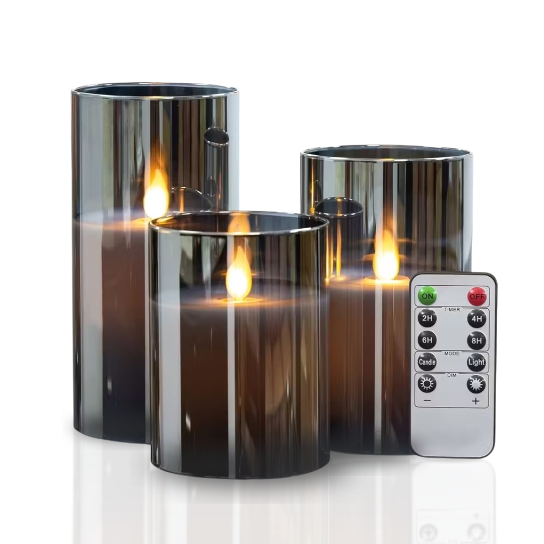 Vlamloze Kaarsen Deluxe – Set van 3