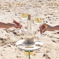 Inklapbare wijntafel | Opvouwbare houten wijntafel voor strand, gras en buitenpicknick