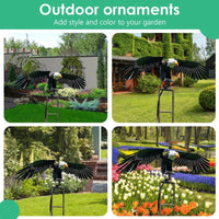 GartenAdler | Elegante smeedijzeren windspel vogel