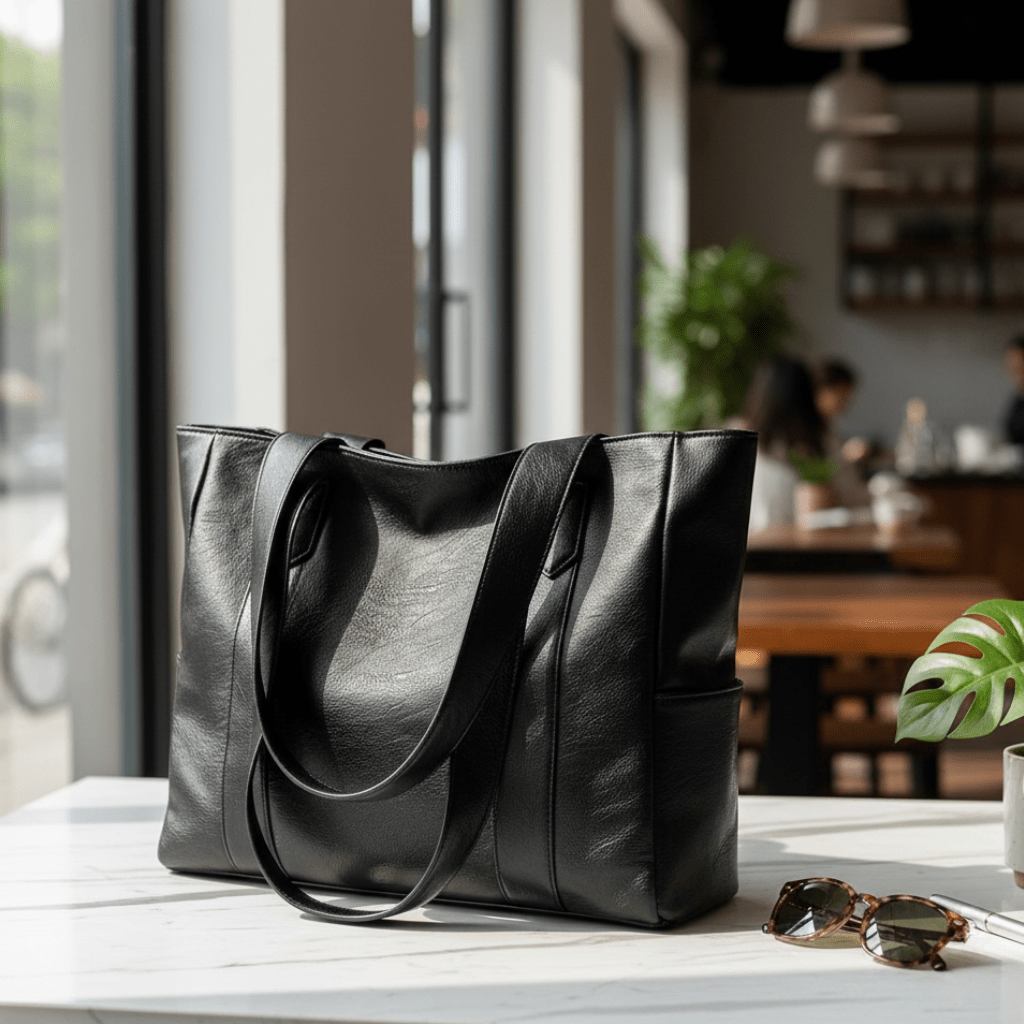 VINTARIS – Elegante Leren Schoudertas met Retro-Touch en Gladde Oppervlakte
