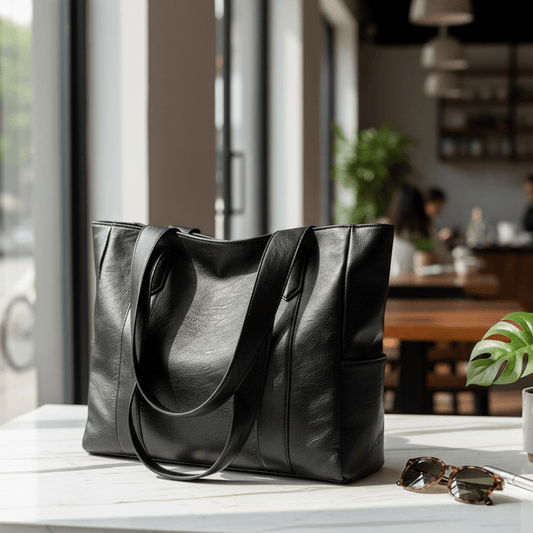 VINTARIS – Elegante Leren Schoudertas met Retro-Touch en Gladde Oppervlakte