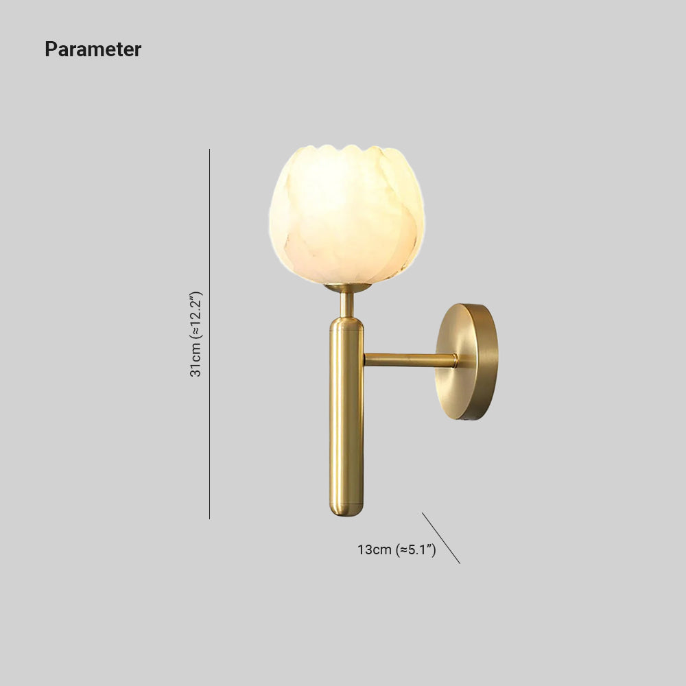 Ralin Alabaster Bloemen Wandlamp