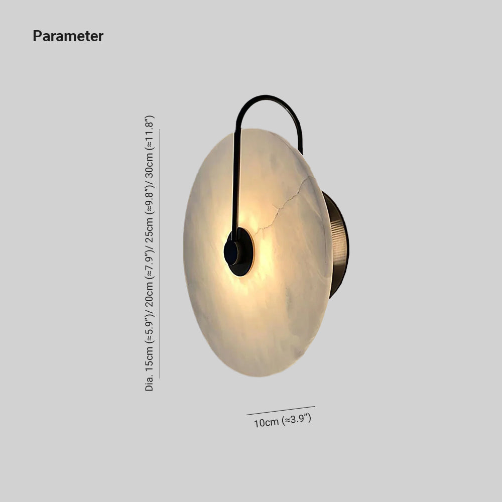 Kristy Alabaster LED Wandlamp Rond Iconisch Circulair