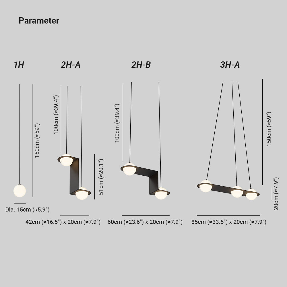 Selan Zwarte Glazen Hanglamp