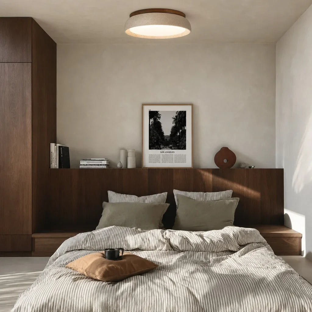 Veliana Wabi-Sabi Ronde Travertine Plafondlamp