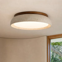 Veliana Wabi-Sabi Ronde Travertine Plafondlamp