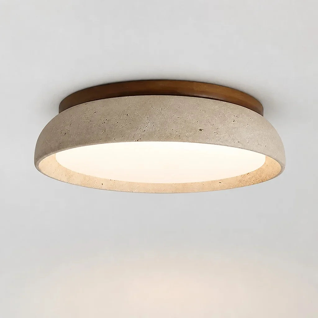 Veliana Wabi-Sabi Ronde Travertine Plafondlamp