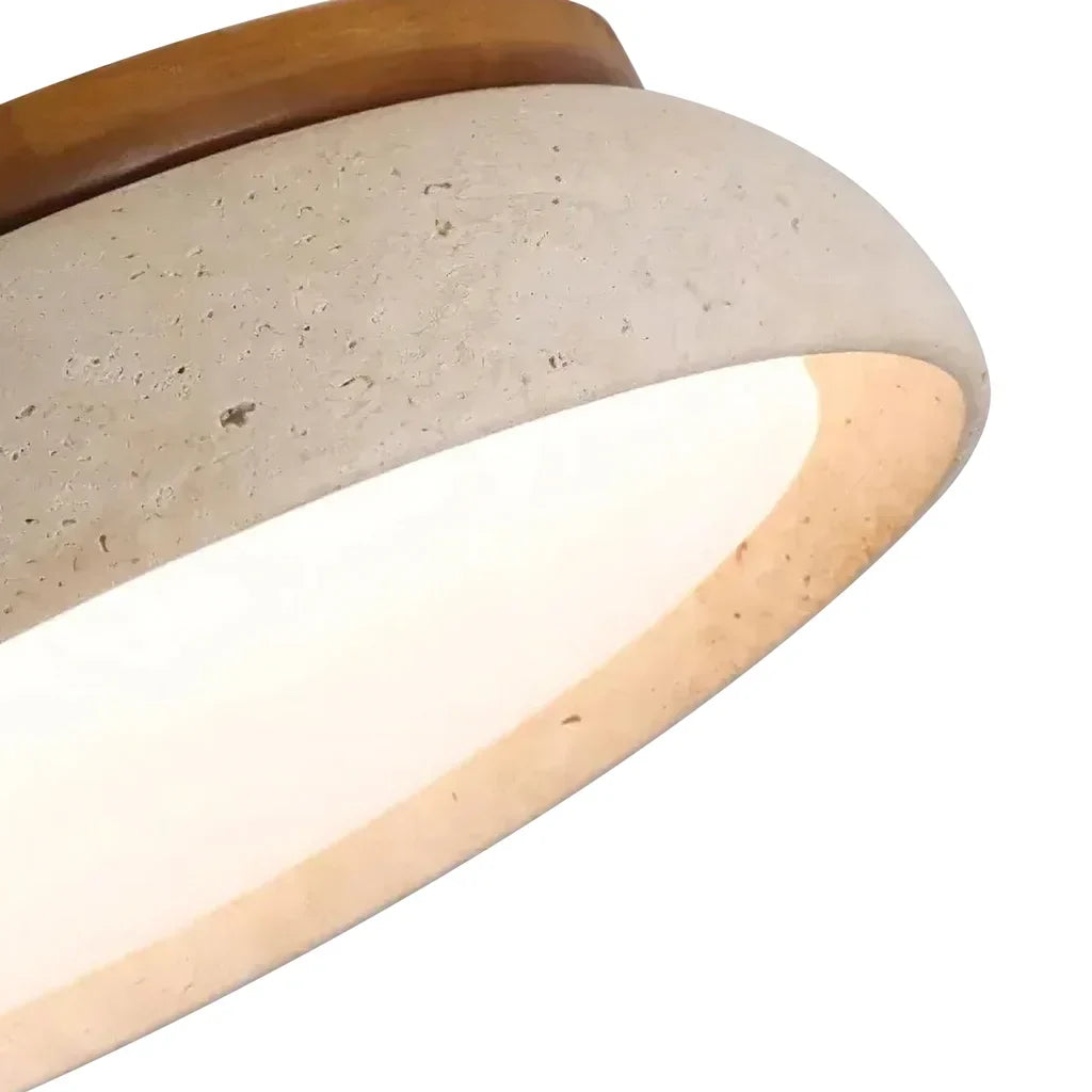 Veliana Wabi-Sabi Ronde Travertine Plafondlamp