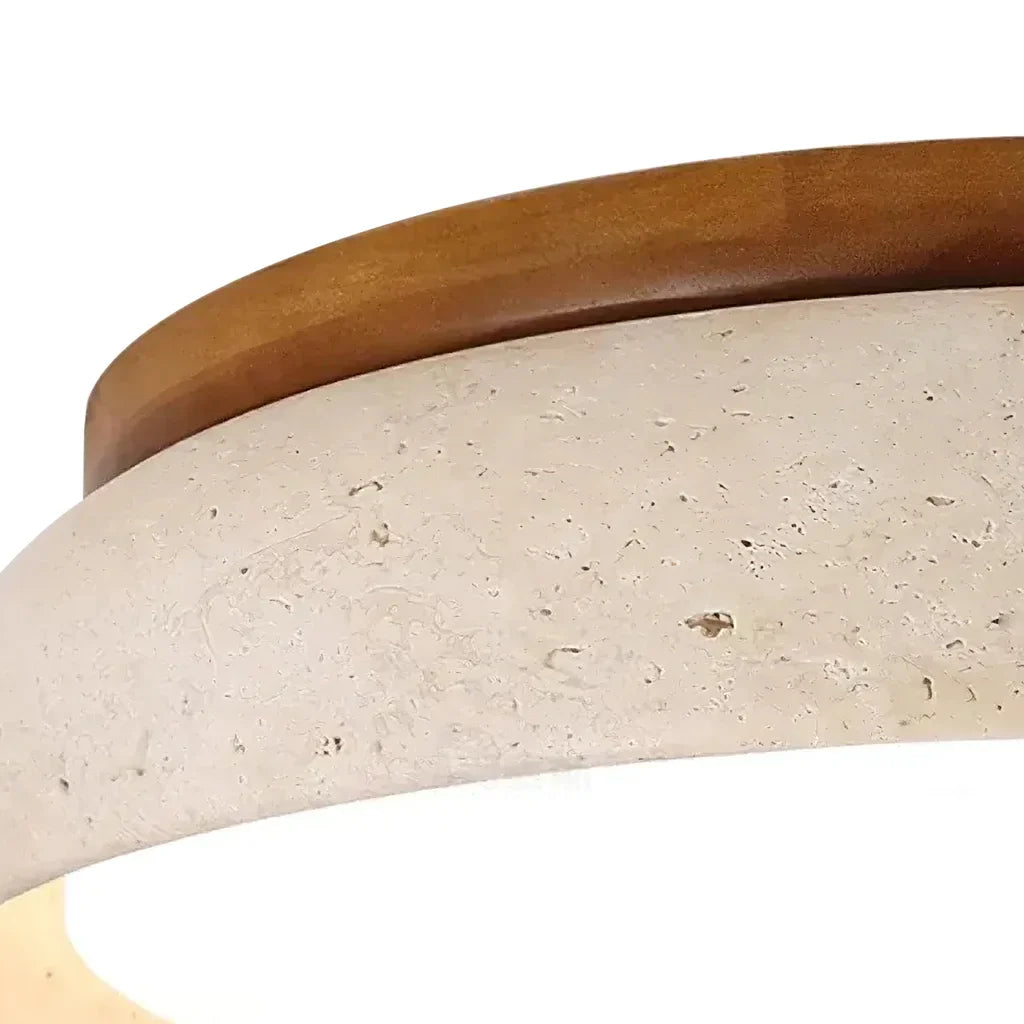 Veliana Wabi-Sabi Ronde Travertine Plafondlamp