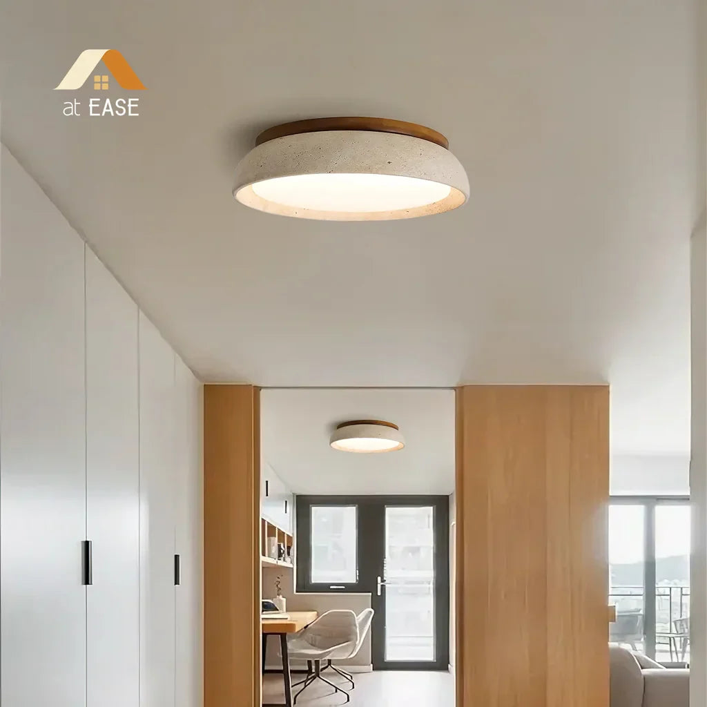 Veliana Wabi-Sabi Ronde Travertine Plafondlamp