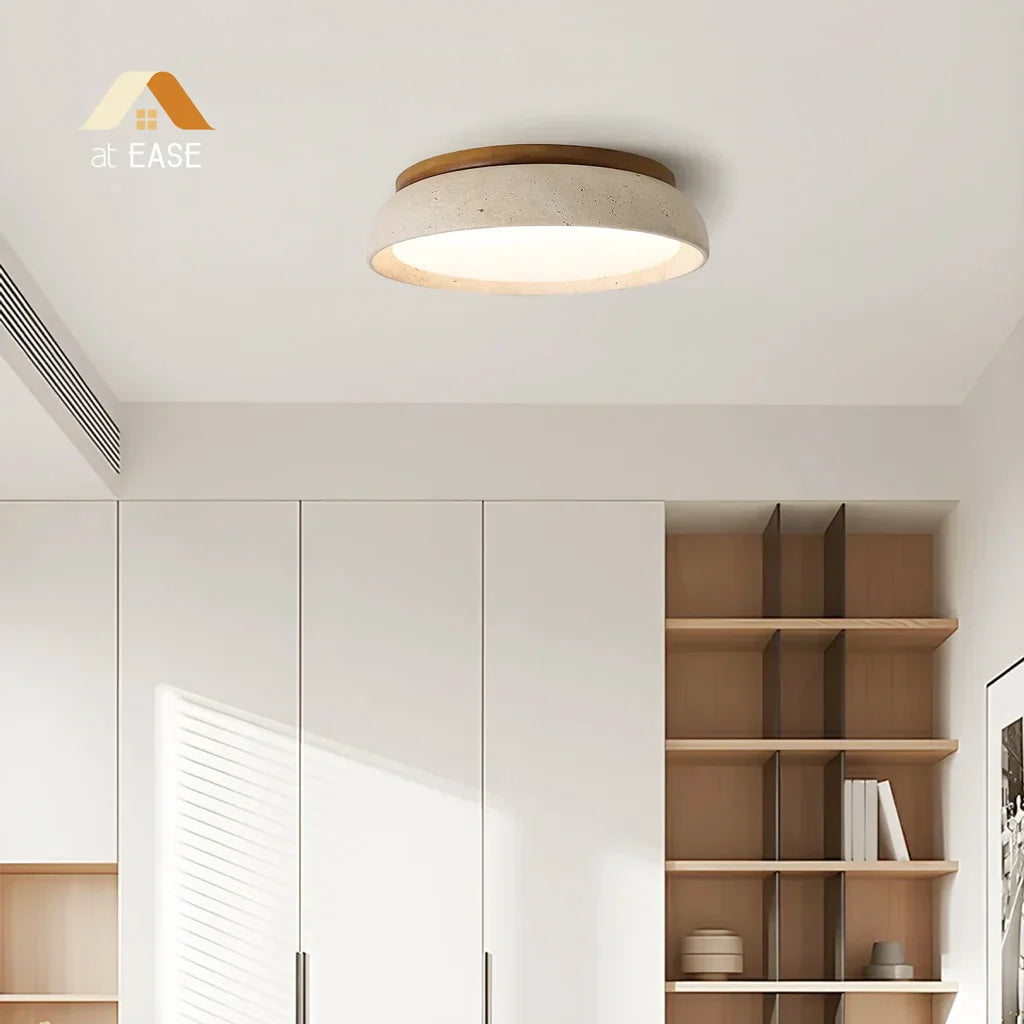 Veliana Wabi-Sabi Ronde Travertine Plafondlamp