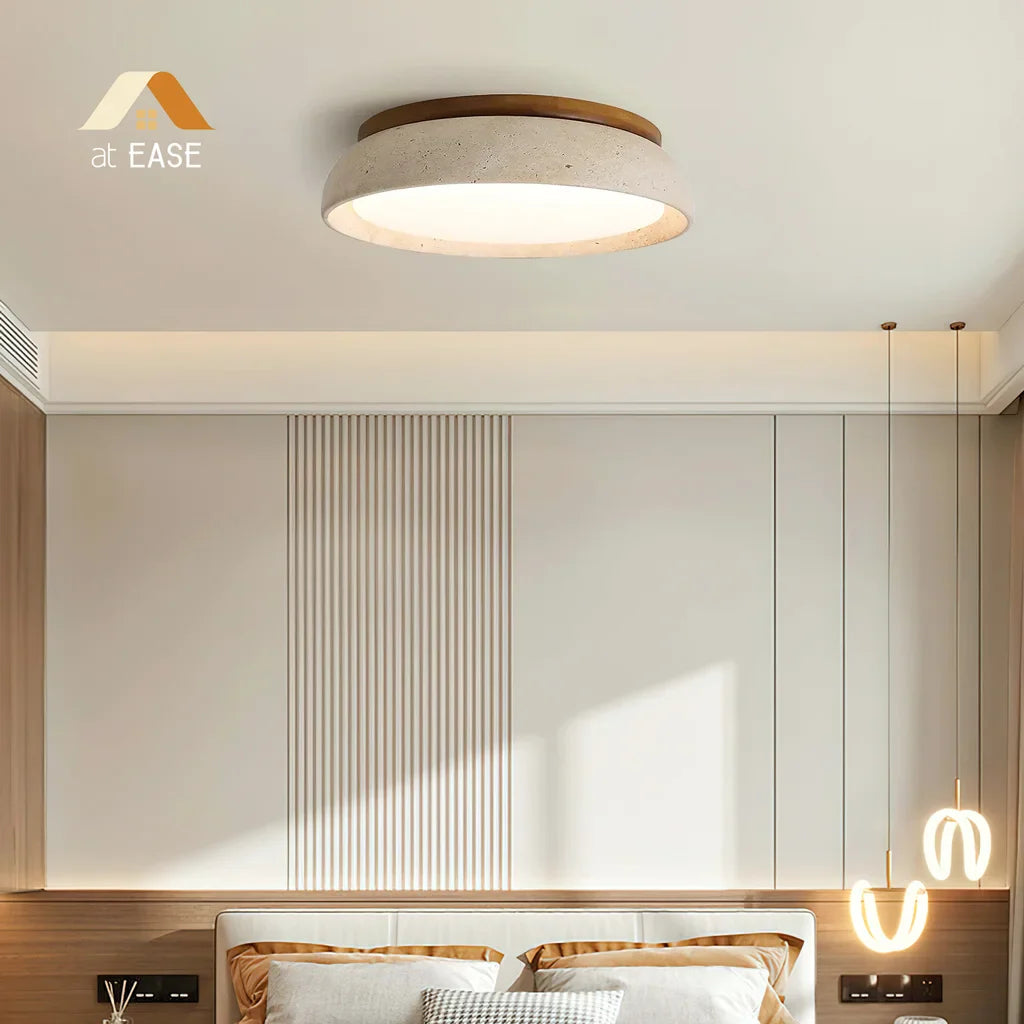 Veliana Wabi-Sabi Ronde Travertine Plafondlamp